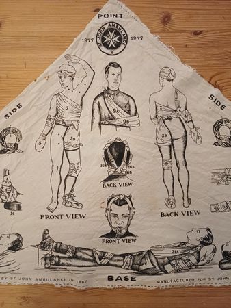 Vintage St. John Ambulance Dreieckstuch 1877-1977 Rarität