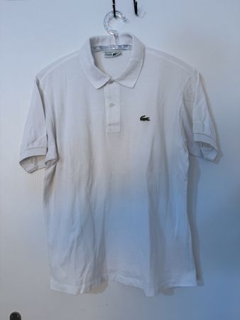Lacoste Poloshirt weiss Grösse 5/L Baumwolle oryginal, vntg