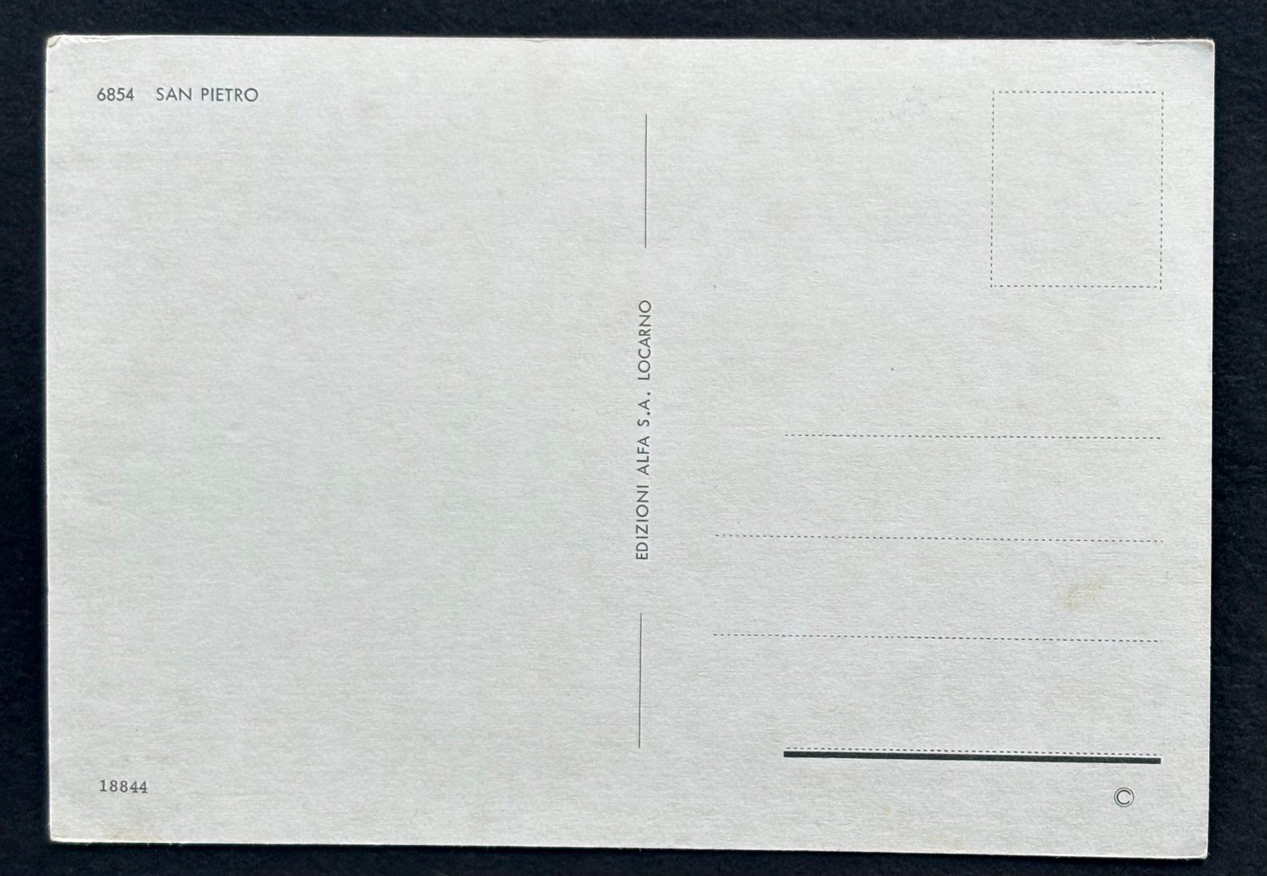 Cartoline postali: ANSICHTSKARTE SAN PIETRO – Usato da Ostermundigen venduto da crazy-horse-1840 1