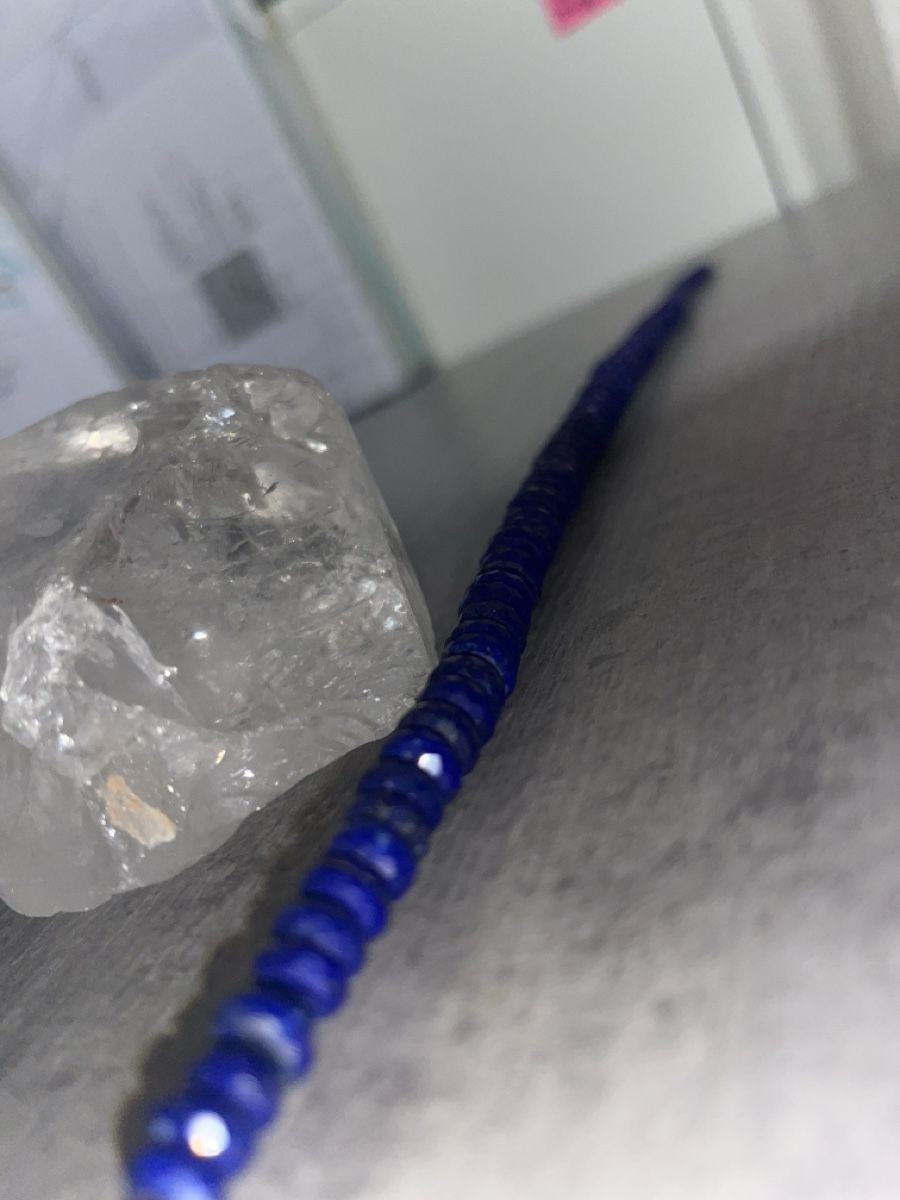 Catenine: Edle Lapislazuli Buttons Kette mit Silberverschluss – Nuovo (secondo la descrizione) da Richterswil venduto da Nic_s 4