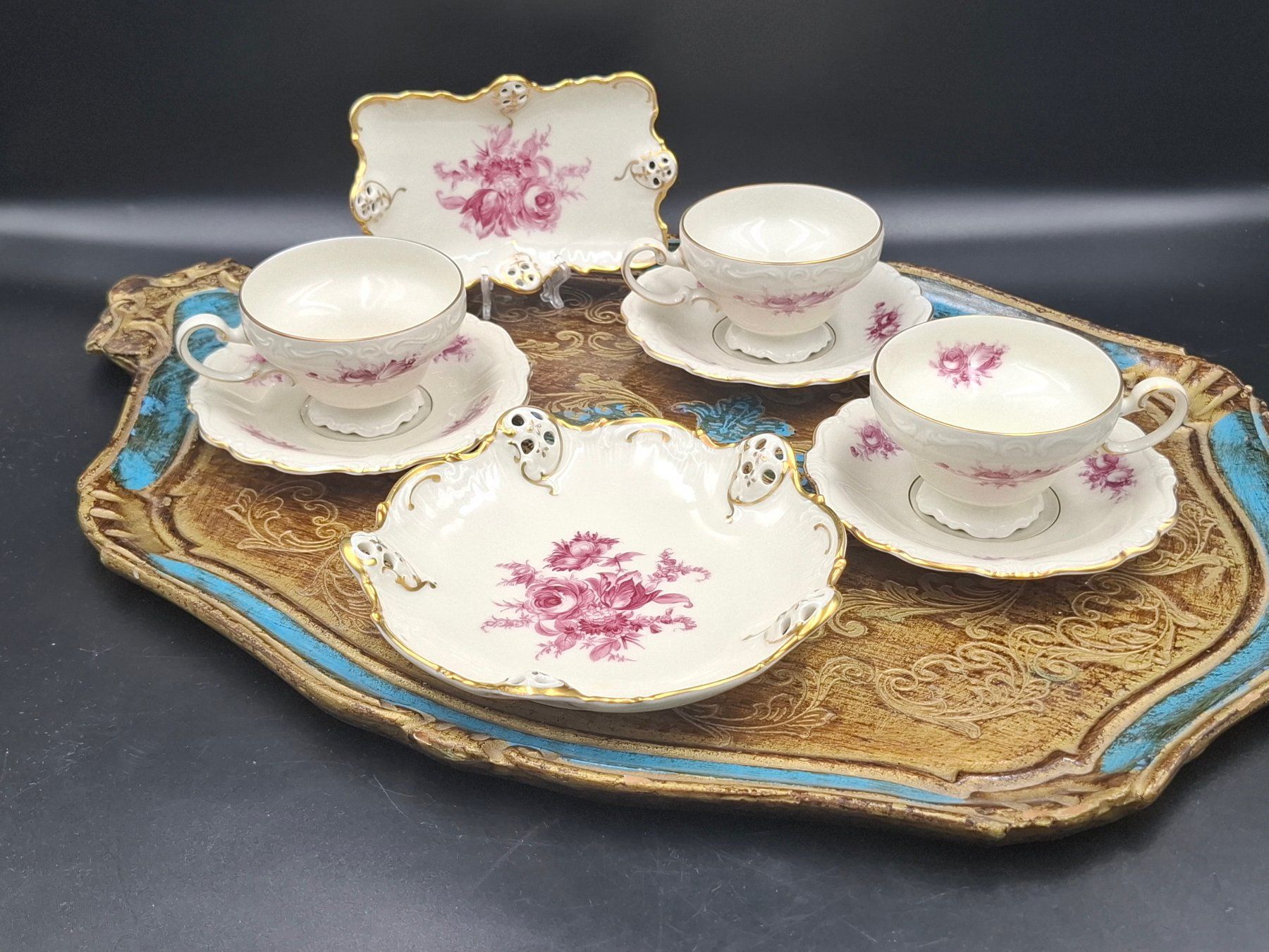 Rosenthal Set di piatti: Rosenthal Teeservice Pompadour Moliere Modelle, Selb/Kronach – Usato da Zürich venduto da bruzolda