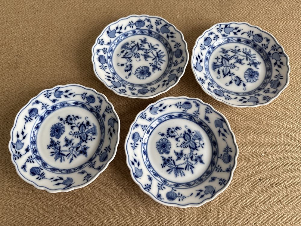 4-kleine-teller-porzellan-teichert-meissen-zwiebelmuster-gebraucht-in