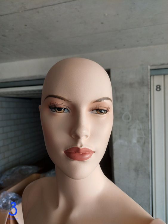 Schaufensterpuppenkopf Aus Schaumstoff – Für Perücken, Hüte, Brillen, Schwarz, Höhe 31 Cm