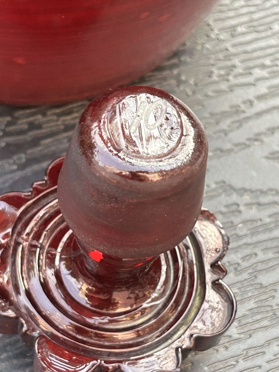 Caraffe: Wunderschönes Dekanterantik Rubinglas -Egermann – Usato da Losone venduto da del_yh97 8