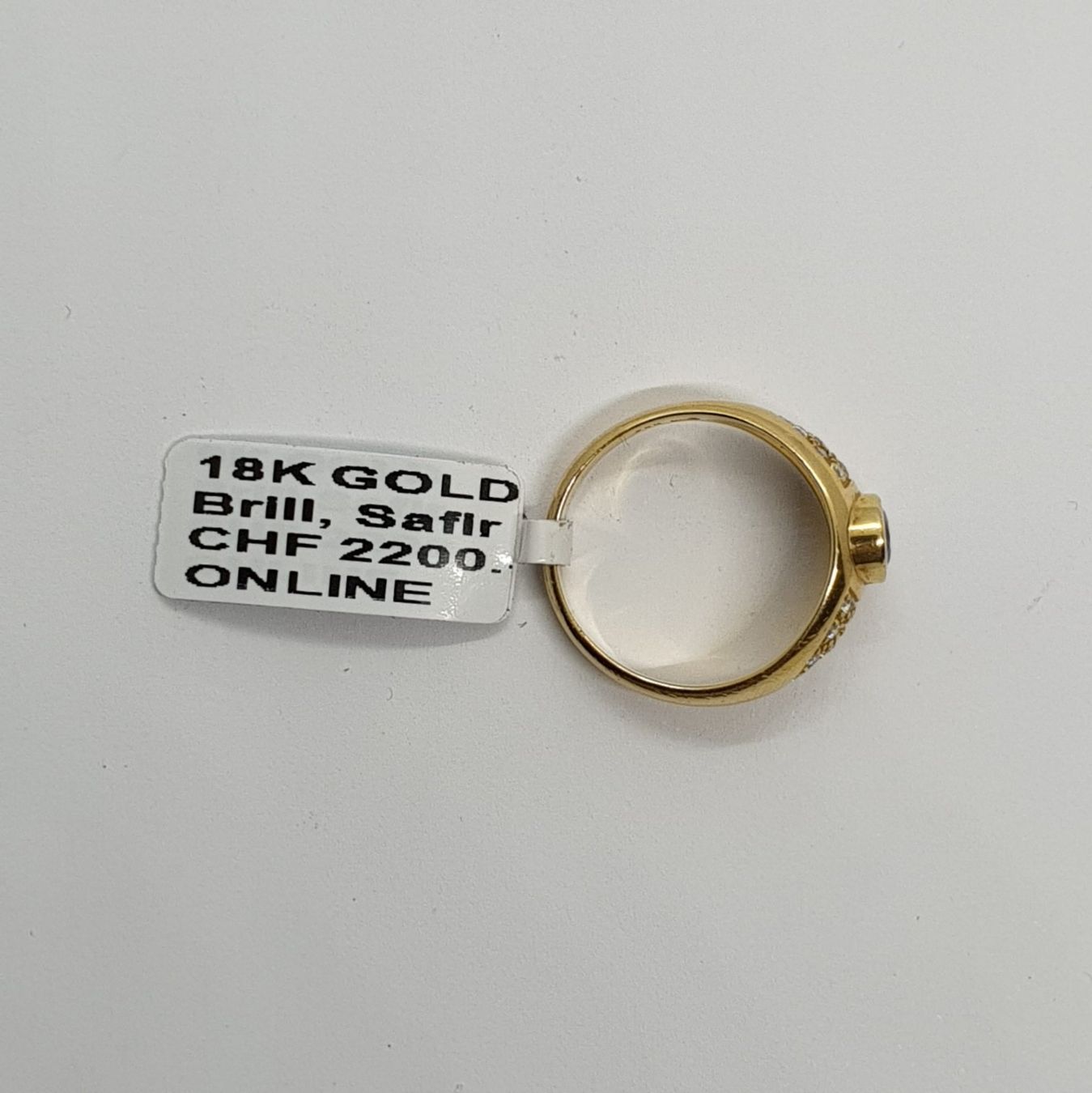 Anelli: Echt 18K Gold - Diamant, Saphir Ring – Usato da Luzern venduto da Luzern-Goldhaus 2