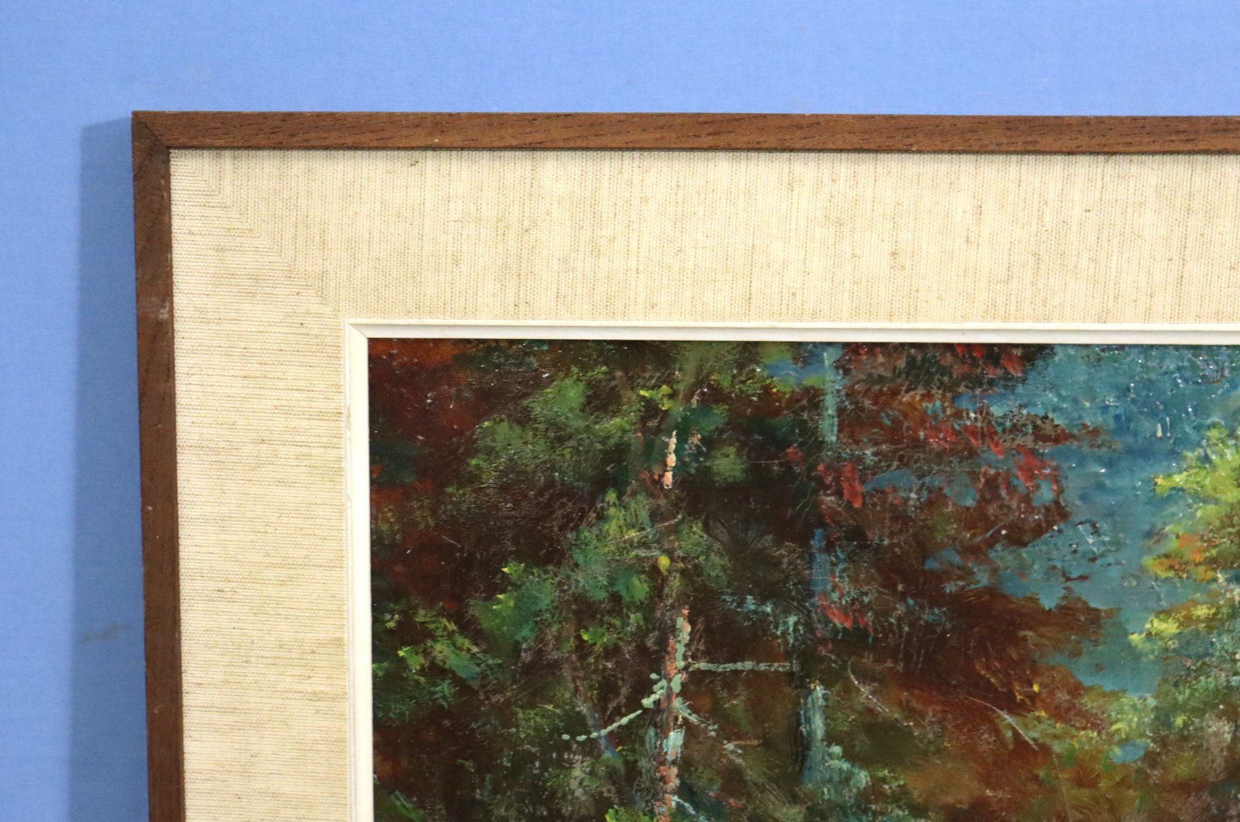 Gemälde: Waldlandschaft, Gemälde Oel auf Leinwand, "Farb-Studie" – Gebraucht aus Zug von Kunst-Fundgrube 8