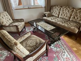 Edles Vintage Sofa-Set, 3-teilig, guter Zustand