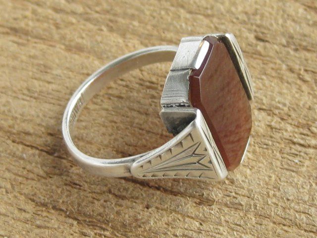 Anelli: Antik Ring Silber 800 + WB Karneol Gr. 50 – Usato da Ermatingen venduto da Decovin 4