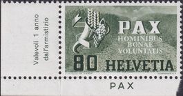 1945, PAX Nr.269 ** postfrisch mit "Ecktabs", Kat: 10.-+