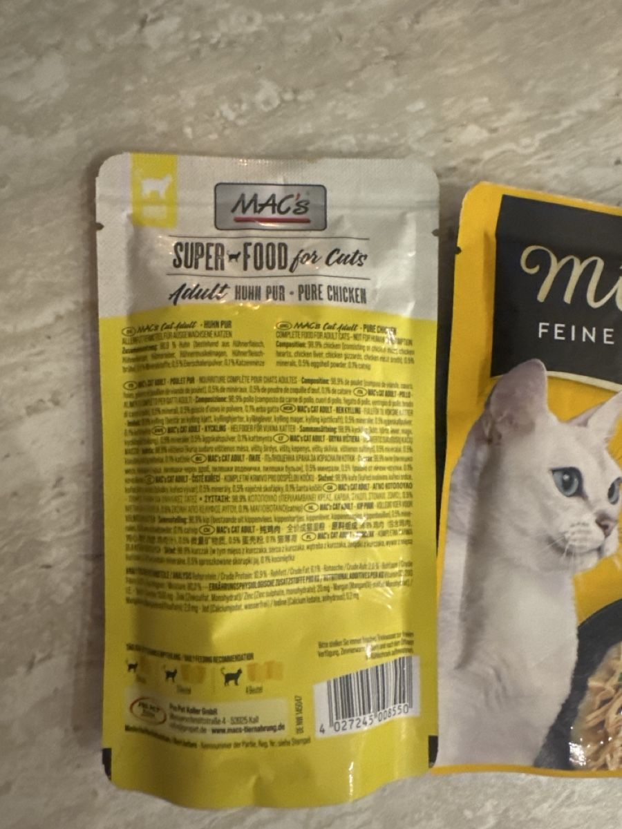 Nourriture: Katzenfutter Mix Mac's Miamor Mjamjam 3 Beutel neu – Neuf avec emballage d'origine à Kreuzlingen par eli_qm8d 1
