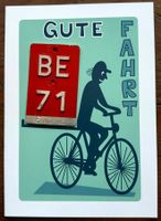 Glückwunschkarte zur Schnapszahl 55 Jahre mit Velonummer ZH