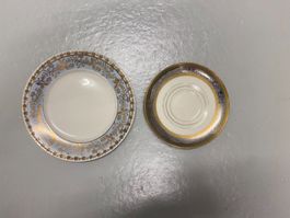 Unterteller und Dessertteller - 2 Stück - Vintage