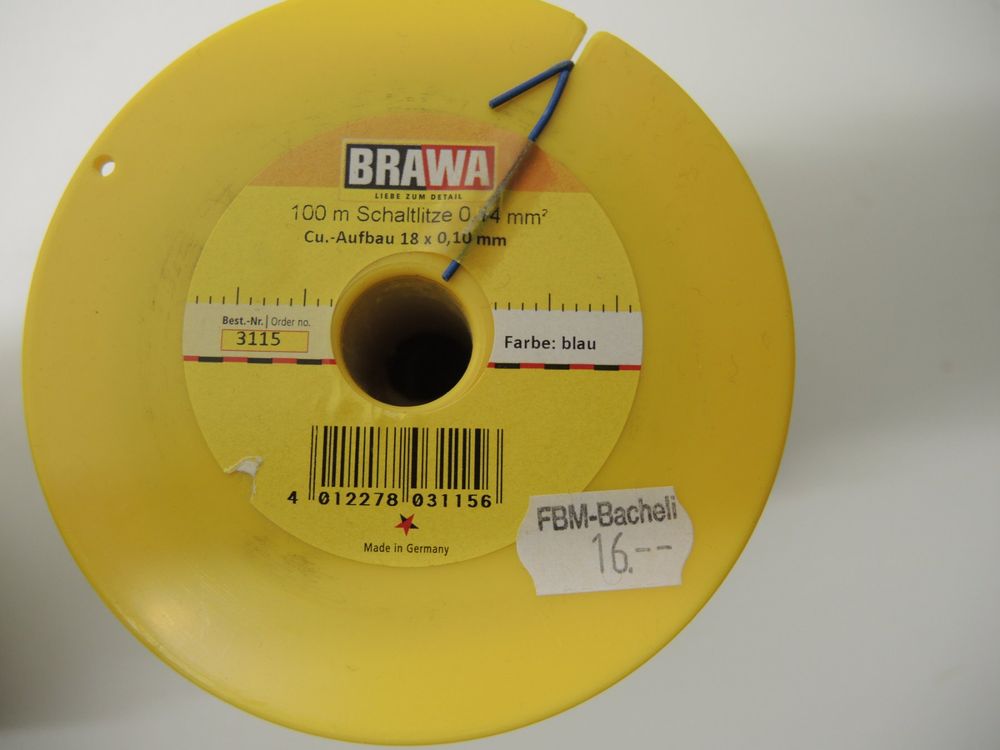 H07V-U Installationskabel 1,5mm² Blau – 100 Meter Rolle Für Haushalt & Elektroinstallation