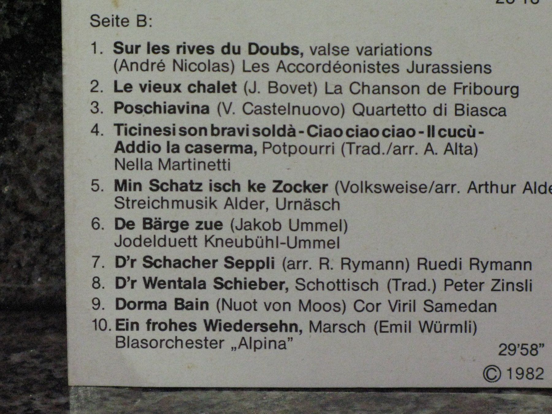 Kompaktkassetten: Schweizer  Top  Hits    Div. – Neu (gemäss Beschreibung) aus Langnau i. E. von gf2_29jt 2