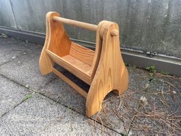 Ancienne Jardinière Berceau en Bois Massif