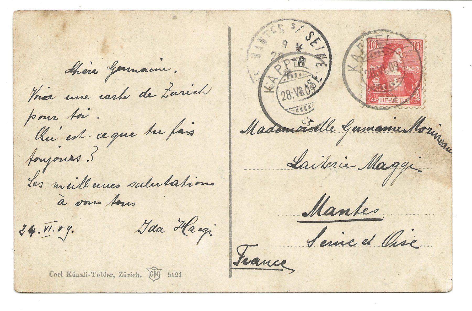 Cartes postales: Zürich - Stadt - Stadttheater - 1909 – D'occasion à Engelburg par Cartophil 1