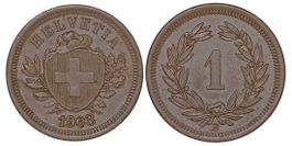 1 Rappen von 1903 (Stempelglanz)