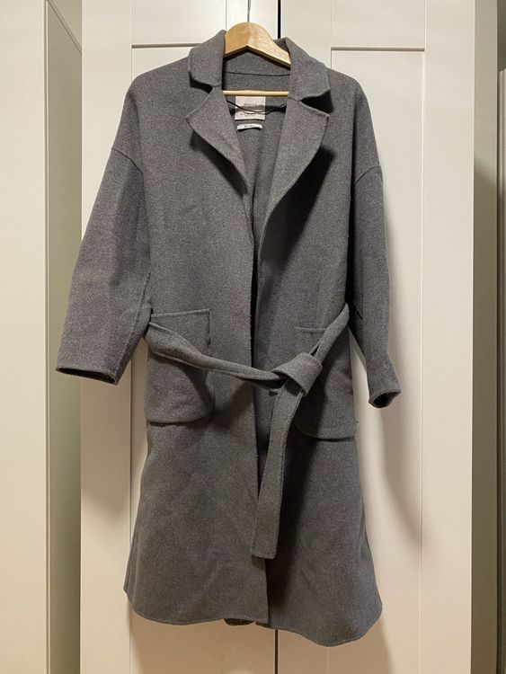 Mango Mantel Damen XS/34 Wolle Wintermantel grau (Gebraucht) in