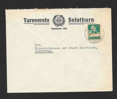 Solothurn illustrierter Brief Turnverein 4.2.1929