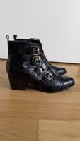 Stiefeletten schwarz Kroko-Optik Grösse 38 sehr guter Zustan
