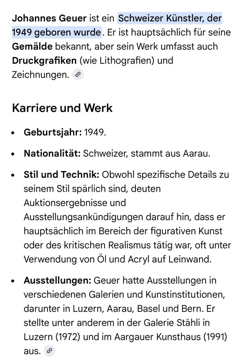 Dipinti: GEUER Johannes 1949 – Usato da Grosshöchstetten venduto da Perle1951 4