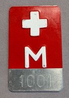 Schweizer Militär Metallschild Nummer 1001