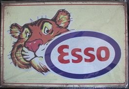 NEU/OVP: Esso Auto Garage Tankstelle Blechschild Partykeller