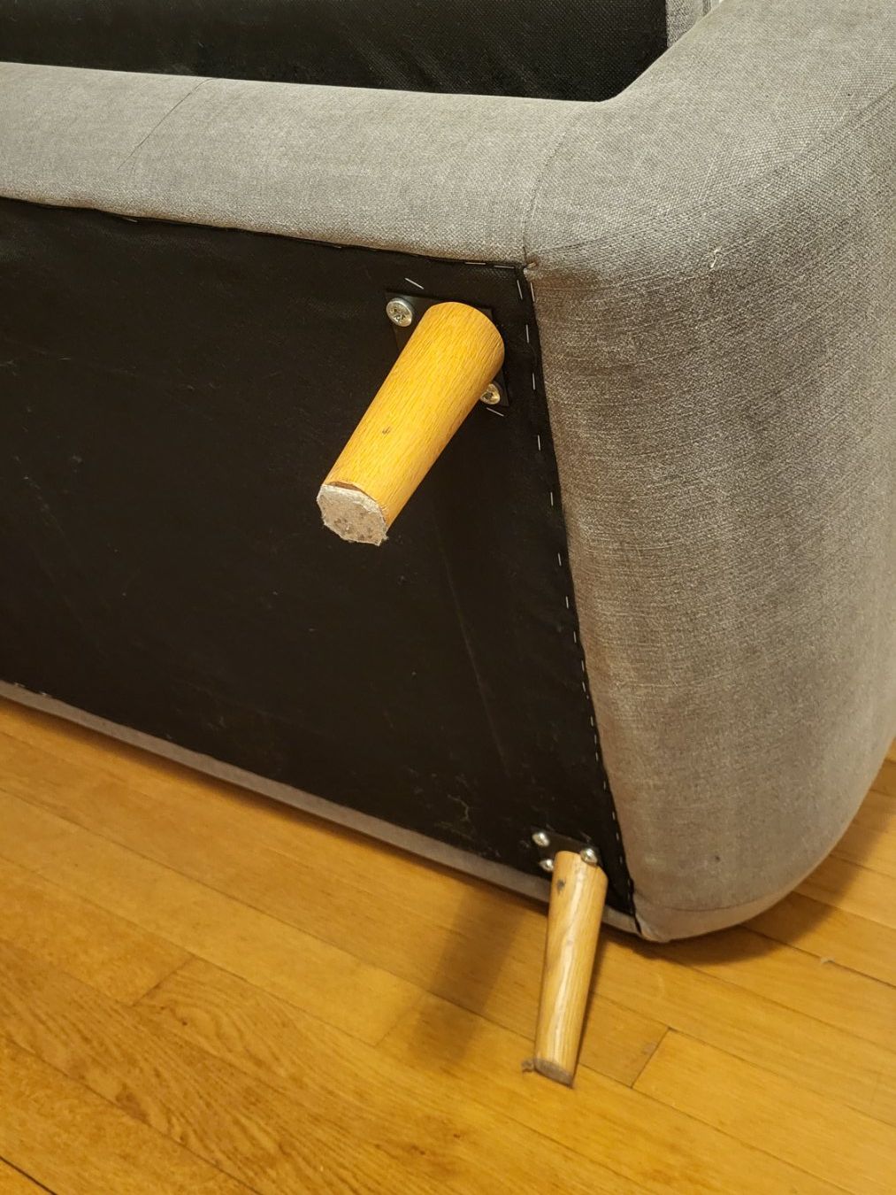 Sofas: Skandinavisches Sofa, 2 Sitzer, Stoff, Hellgrau – D'occasion à Bern par nic_x6gy 2