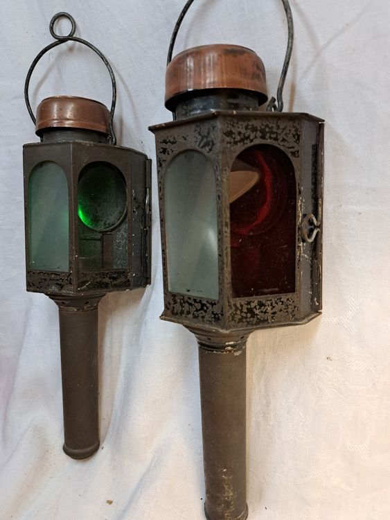 Ancienne Lanterne D Extérieur/Fer Et Verre /Luminaire Extérieur Ancien