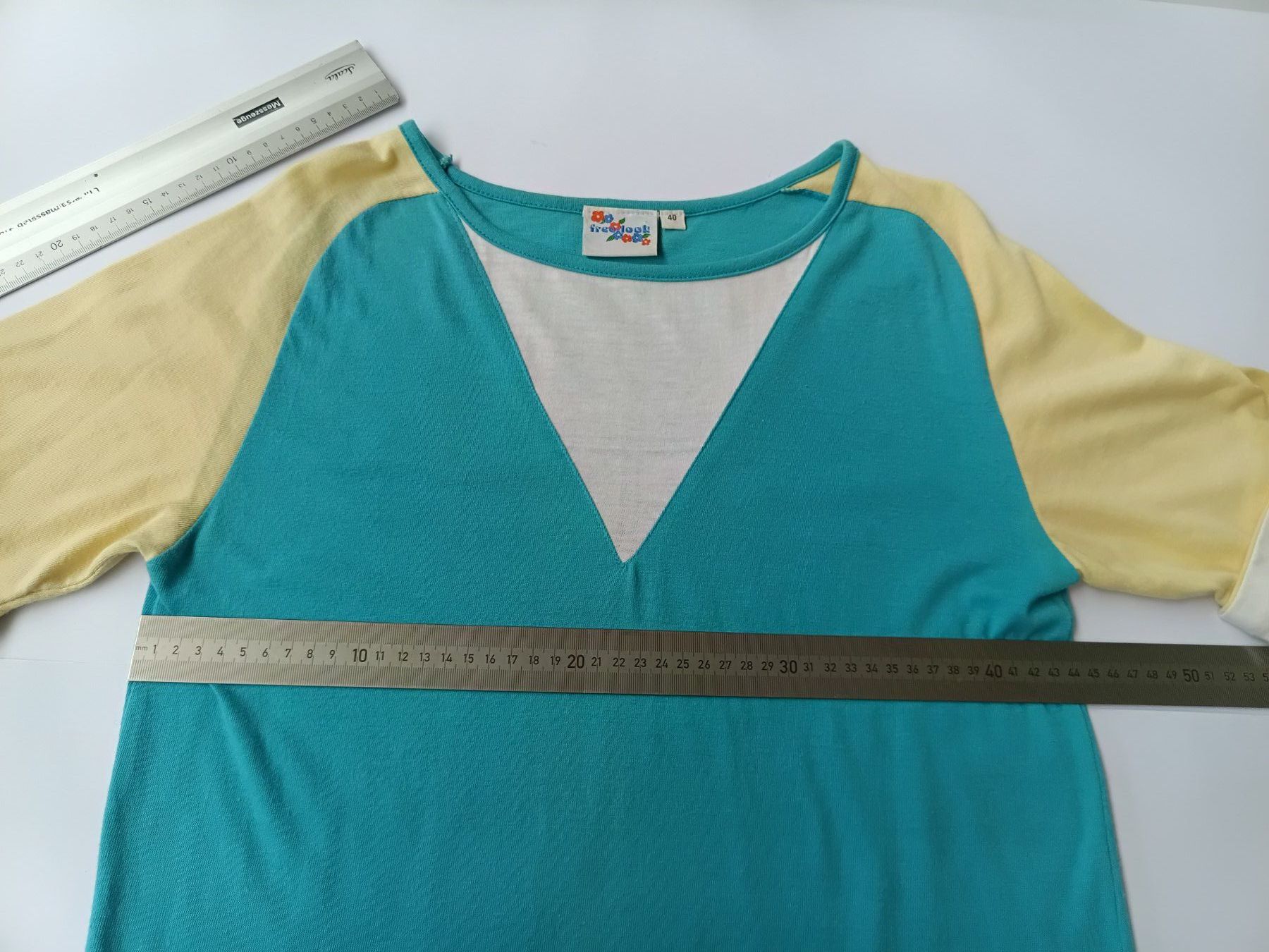 Vestiti: bequemes Sommerkleid türkis-gelb – Usato da Wängi venduto da Ladys_First 2