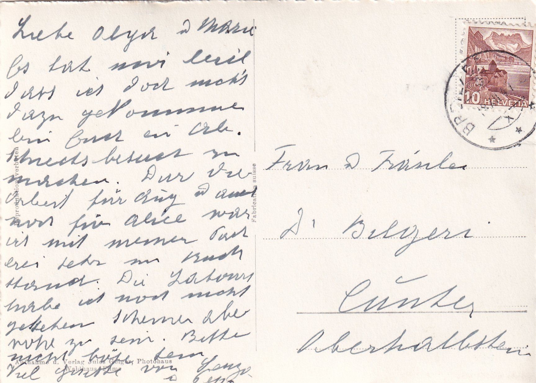 Cartoline postali: Brigels mit Brigelserhörner /aw – Usato da Hombrechtikon venduto da Rudolf07 1