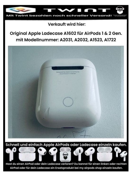 JETech Cover Custodia Per AirPods (1a & 2a Generazione), PC E TPU, Protettivo Pelle Con Portachiavi (Nero - Foto 6