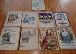 Sammlung Antike Illustrierte Notenblätter von 1890 - 1930
