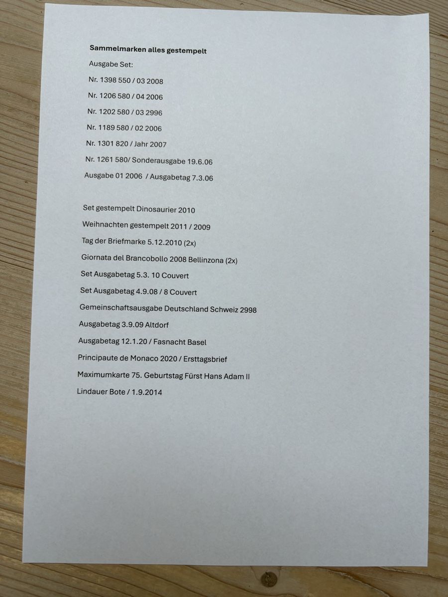 Tutti i francobolli: Briefmarken Sammelsets – Nuovo (secondo la descrizione) da Wangen ZH venduto da danibea6