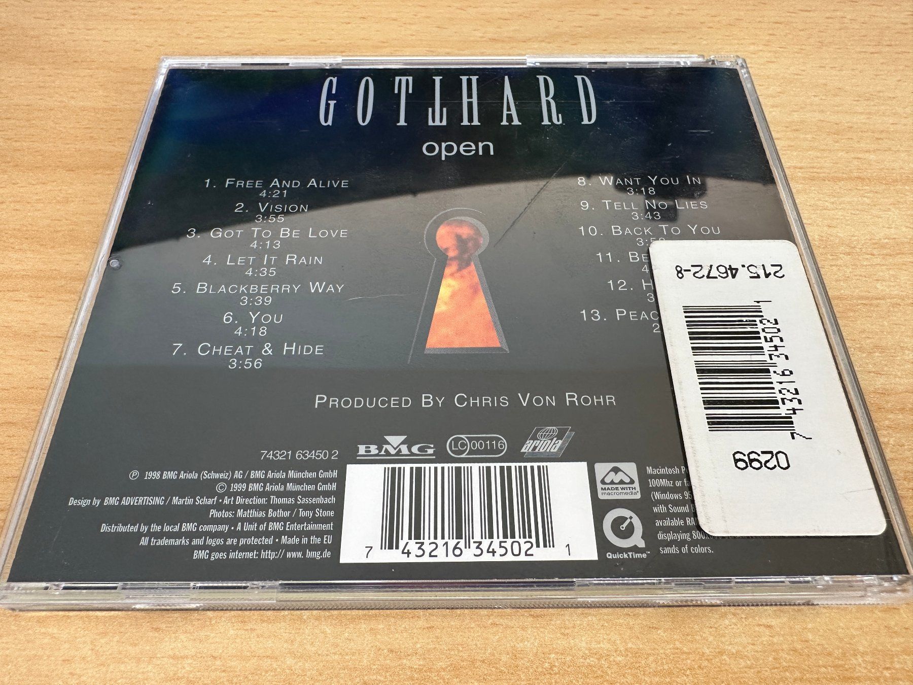 CD: Gotthard – Open – Usato da Rikon im Tösstal venduto da Alpenmutz 1