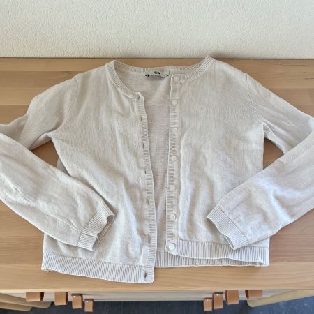 Mädchen Strickjacke Weiss C&A Grösse 134