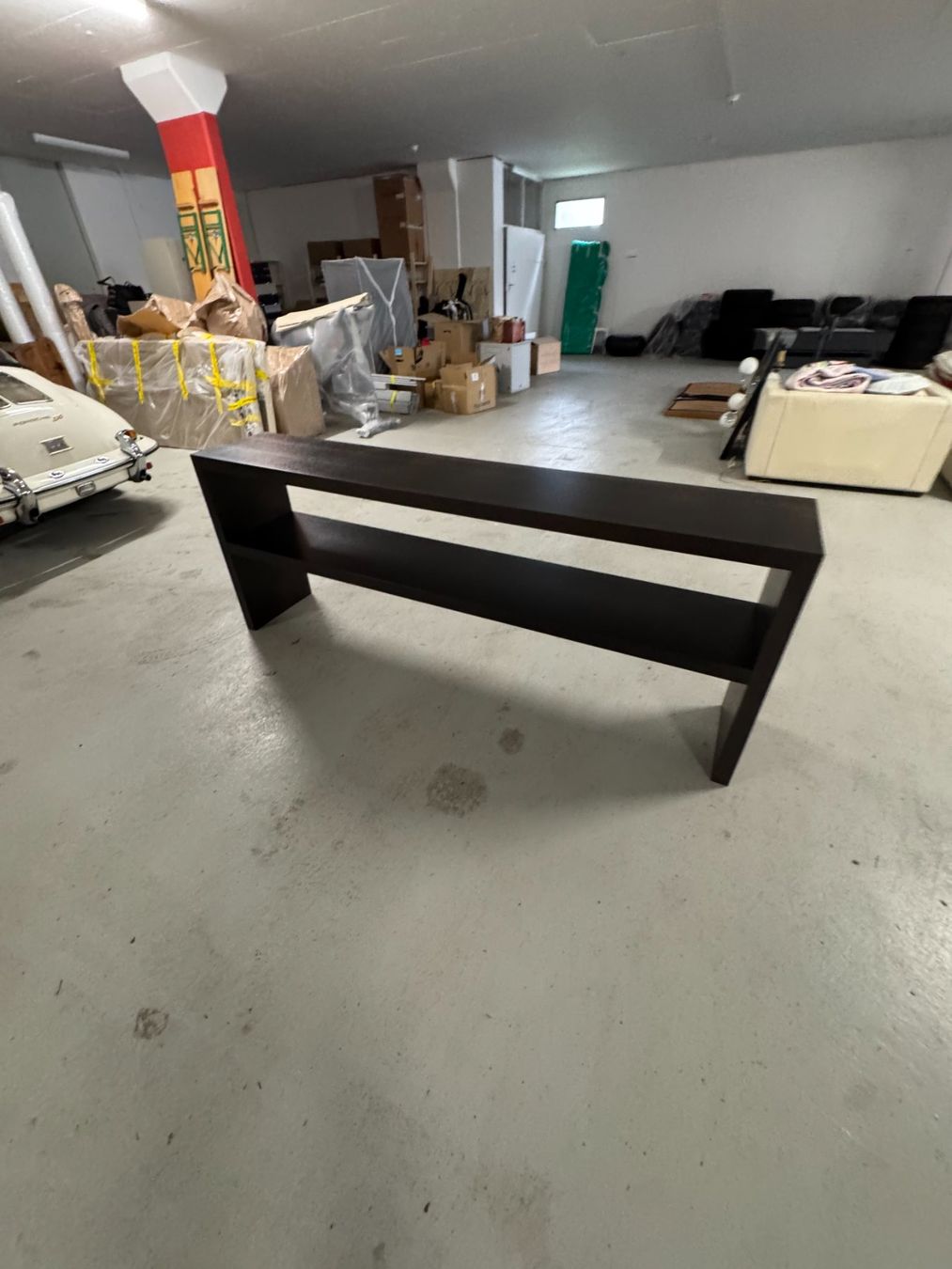 Tables: Large Dark Brown Console Table with Shelf – D'occasion à Oeschseite par -Luxury-On-Line- 4