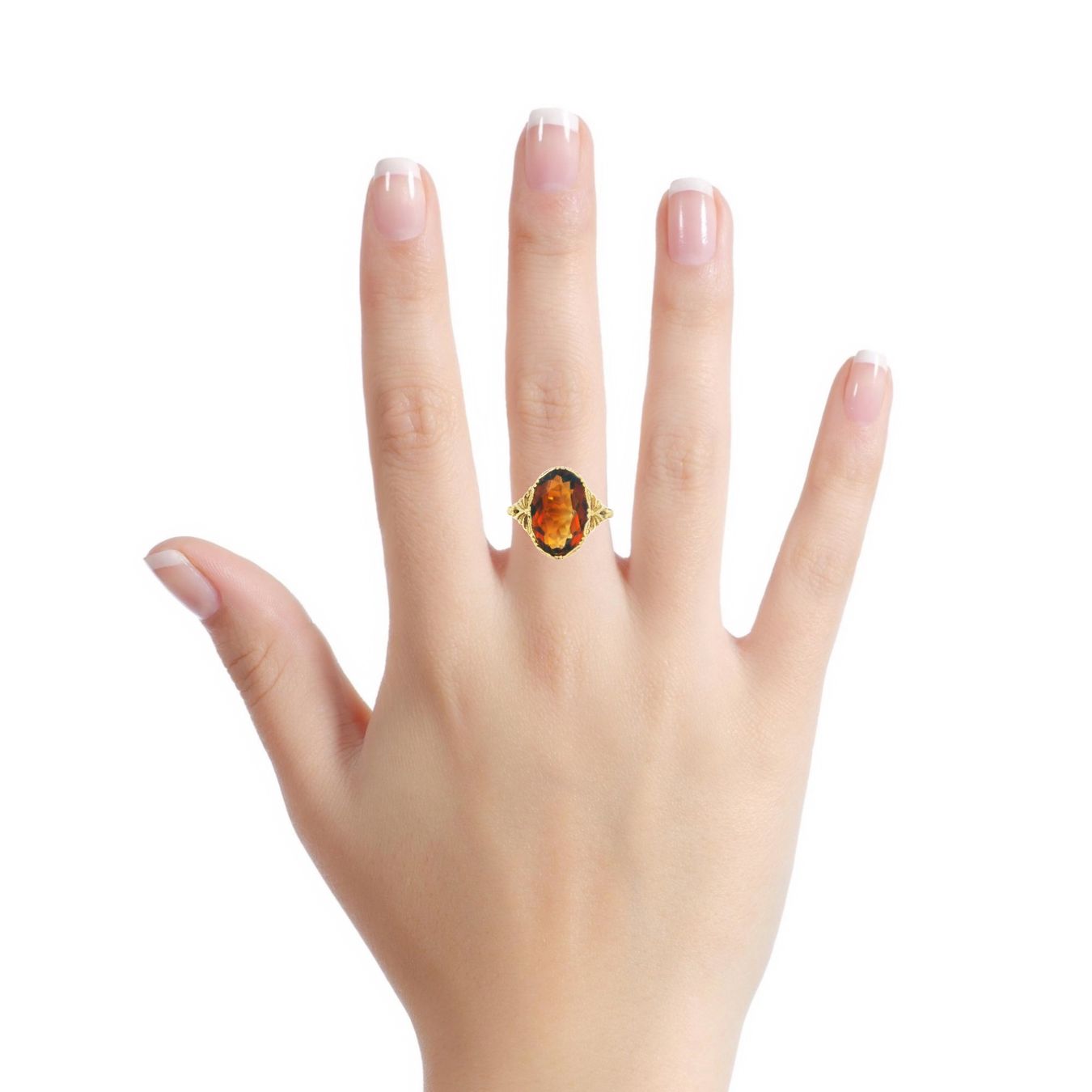 Anelli: Antik Jugendstil Madeira Citrin 9k Gold – Usato da Embrach venduto da estzeh1 3
