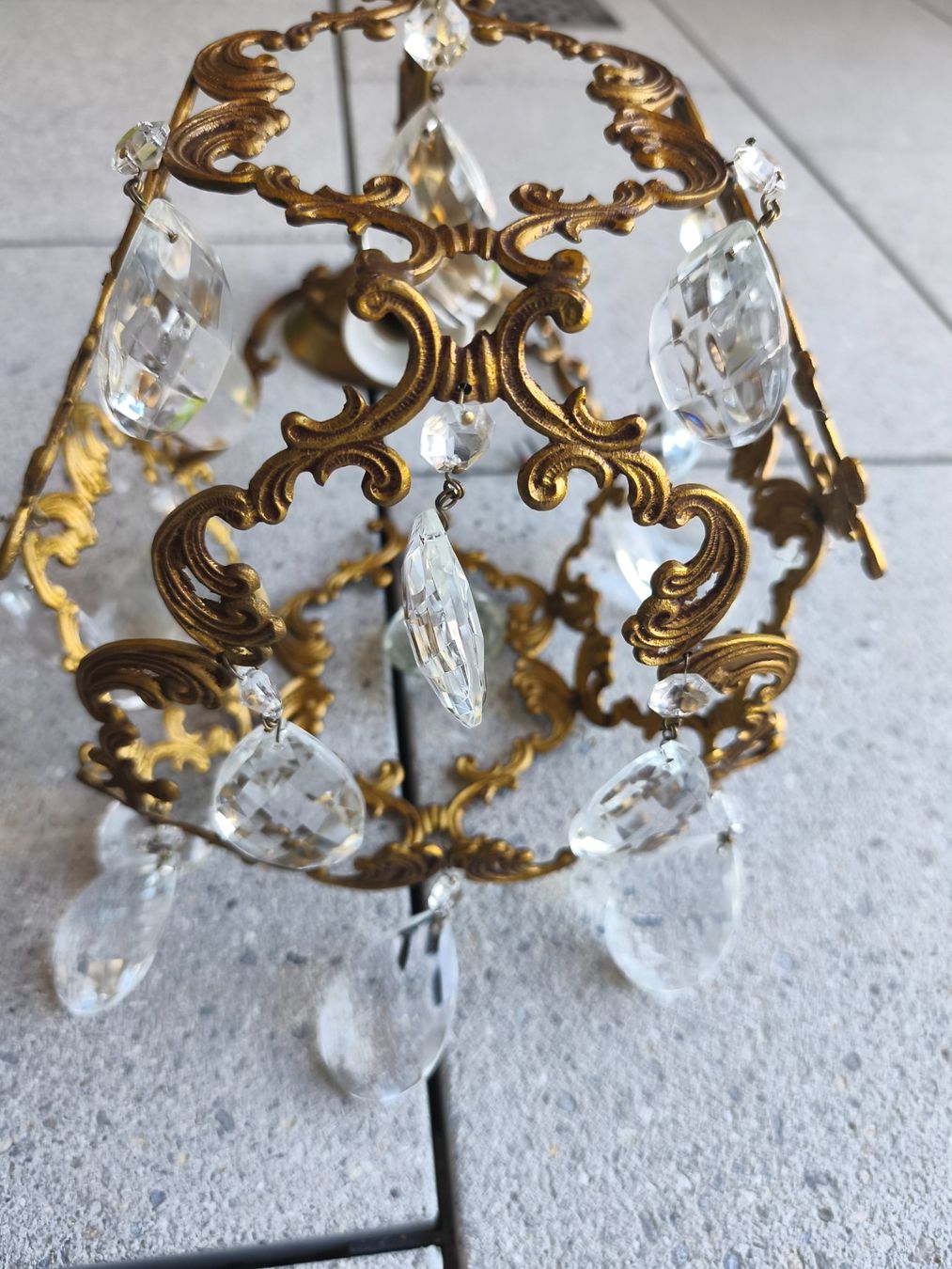 Lampadari & plafoniere: Antike Messing Kristall Lampe – Difettoso da Zürich venduto da Jul69 7