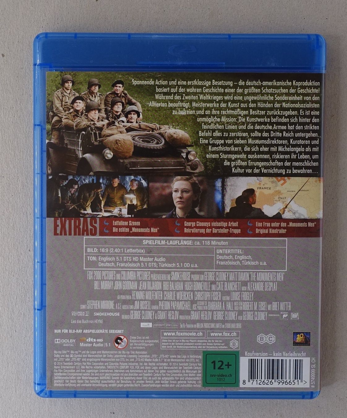 Tous les DVDs: Monuments Men - Ungewöhnliche Helden – D'occasion à Sessa par fraenklishop 1