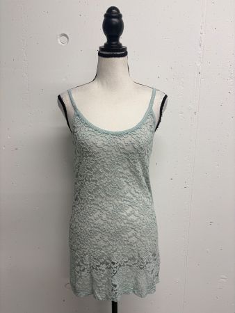 Nile langes Spitzentop M hellblau Top Spitze