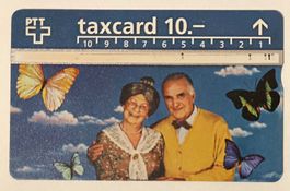 taxcard 10.- Paar zwischen Schmetterlinge