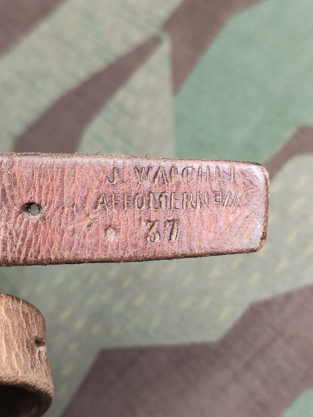 Schweizer Armee Uniformi: Blachenstofftornister Ord. 1914/17 – Usato da Bauma venduto da SwissMilitaria 7
