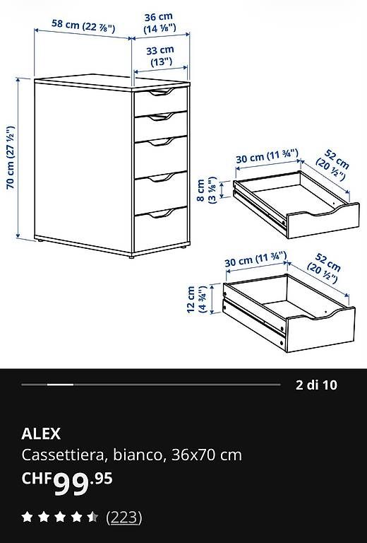 Kommoden: Cassettiera Ikea bianca – Gebraucht aus Bidogno von odi_b5mk 1