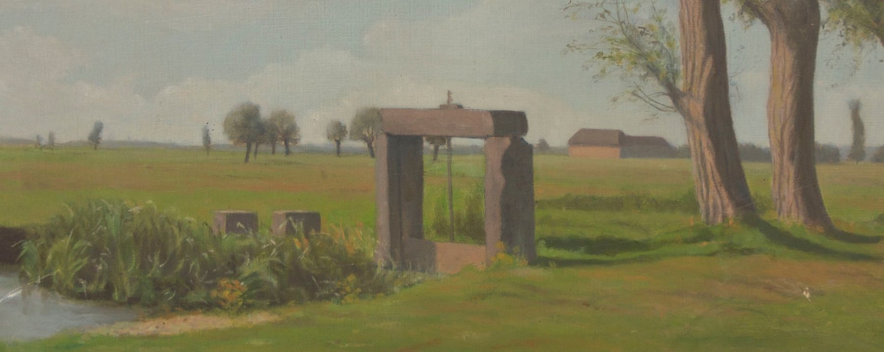 Gemälde: A. Galliod  – Feldlandschaft – Gebraucht aus Basel von bigmbh 4