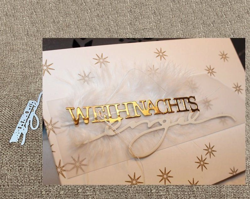 Sciablone: WEIHNACHTSENGEL SCHRIFT STANZSCHABLONE – Nuovo e nell'imballaggio originale da Affoltern am Albis venduto da Makianwa