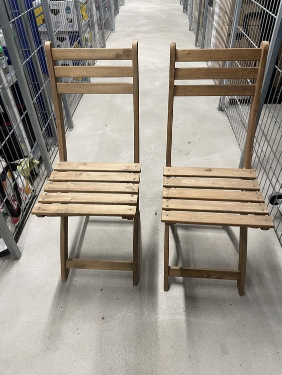 IKEA 2 Klappstühle Holz Garten Balkon Kaufen auf Ricardo