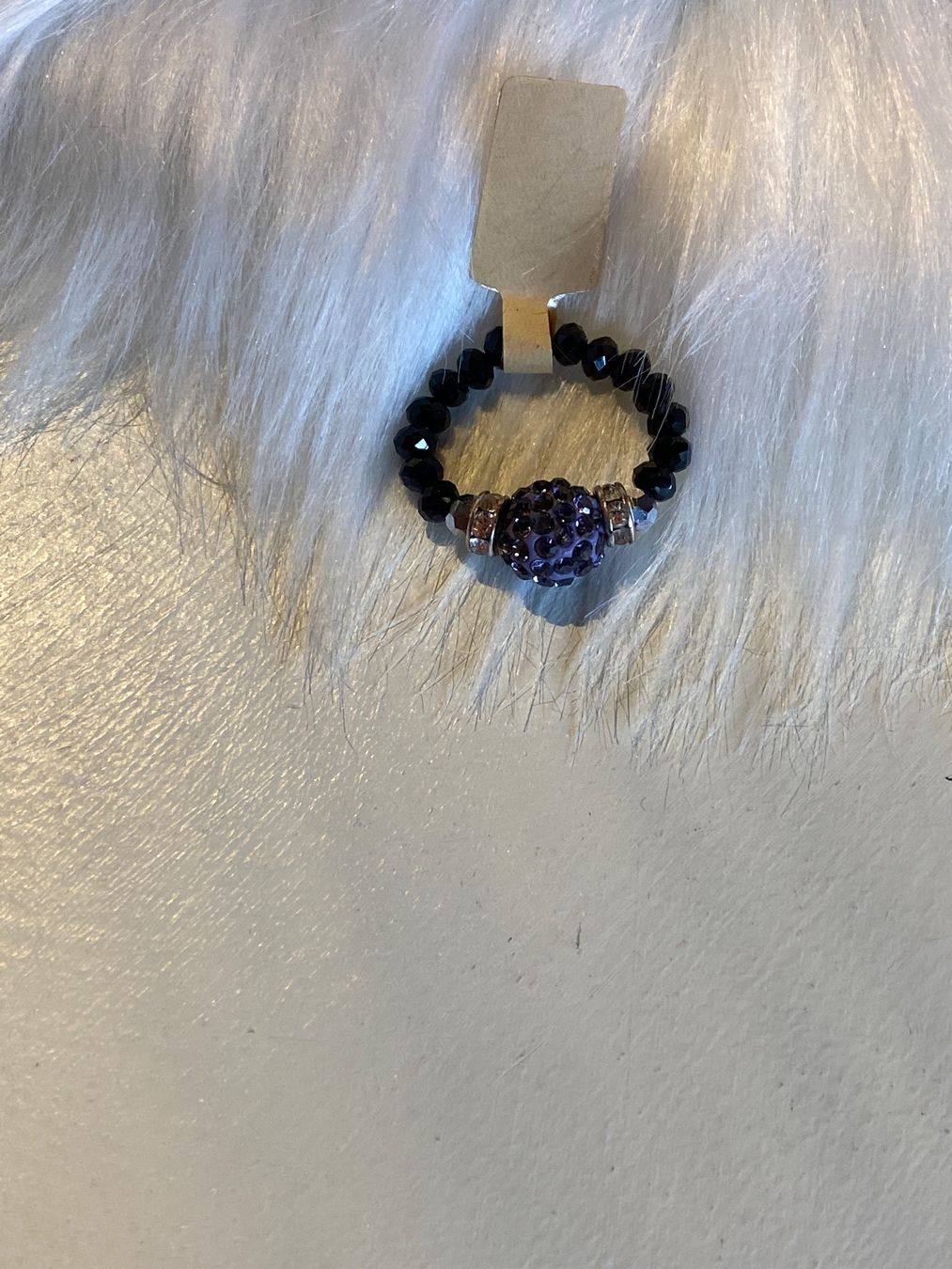 Anelli: Fingerring-Schwarz-Lila-Perlen – Nuovo (secondo la descrizione) da Meienried venduto da ManuelaBoutique 3