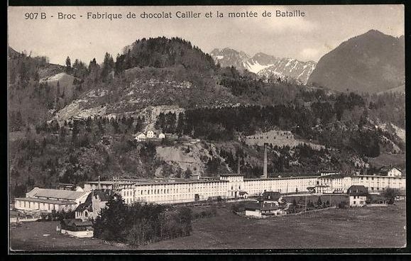 Cartoline postali: Broc, Fabrique de chocolat Cailler et la – Usato da Berlin venduto da bartko-reher