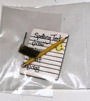 Setzkasten Notizblock (Spelling Test) mit Bleistift
